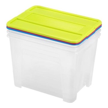 CONJUNTO 3x Caixas de arrumação TEX BOX 21 l