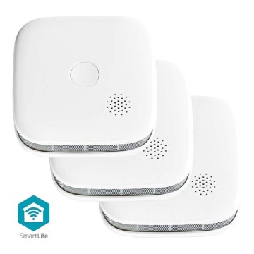 CONJUNTO 3x Detetores de fumo SmartLife 3V/1xCR123A Wi-Fi Tuya