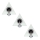 CONJUNTO 3x Foco PYRAMID 3xG4/20W/230V/12V