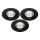 CONJUNTO 3x Focos de encastrar LED para casa de banho  LED/5,5W/230V 2700K IP65 preto