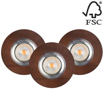 CONJUNTO 3x Focos de encastrar LED VITAR 1xGU10/5W/230V CRI 90 faia – FSC certificado
