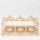 CONJUNTO 3x Frascos de vidro dourado