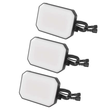 CONJUNTO 3x Holofotes LED RGBIC para exterior com regulação LED/14W/230V 3000-6500K IP65 Wi-Fi Tuya