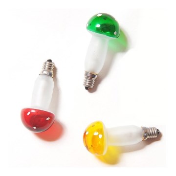 CONJUNTO 3x Lâmpada de substituição TOADSTOOL E10/20V mistura de cores Fabricado na Europa