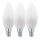 CONJUNTO 3x Lâmpada LED C37 E14/6W/230V 3000K - Eglo 12884