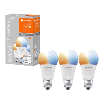 CONJUNTO 3x Lâmpada LED com regulação SMART + E27/9,5W/230V 2700K-6500K Wi-Fi - Ledvance