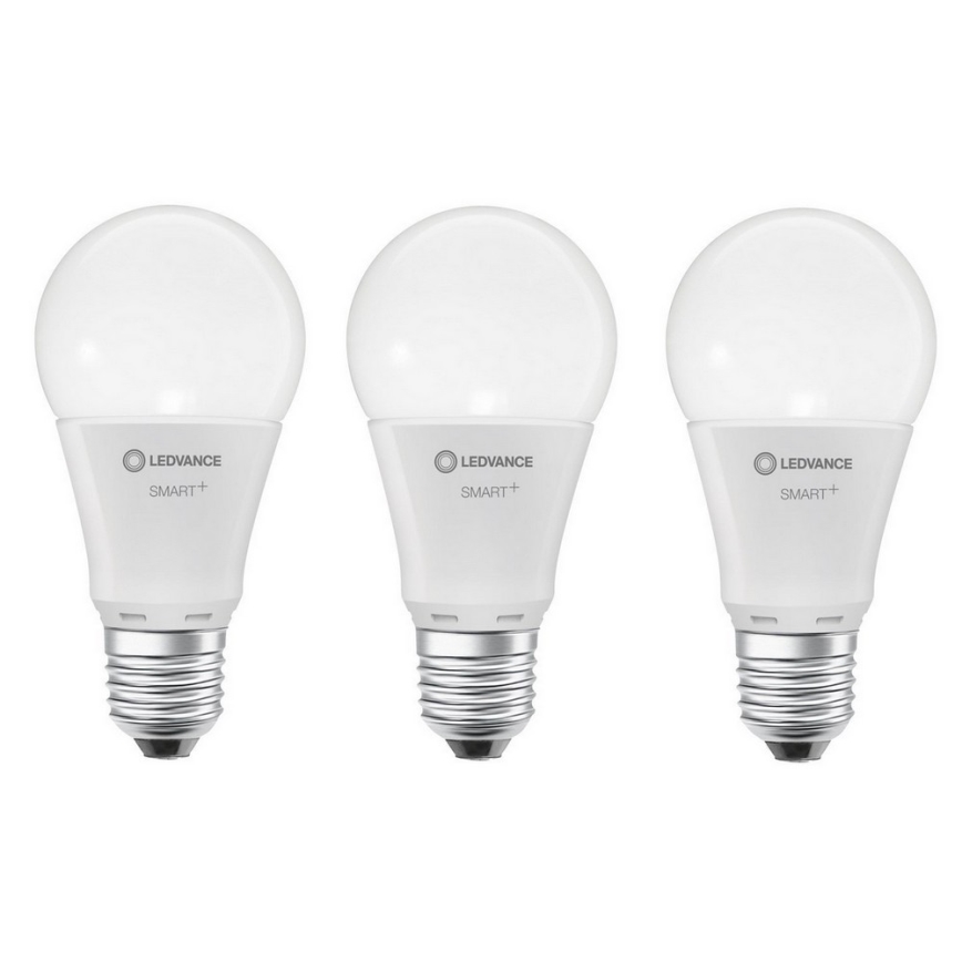 CONJUNTO 3x Lâmpada LED com regulação SMART+ E27/9W/230V 2700K Wi-Fi - Ledvance