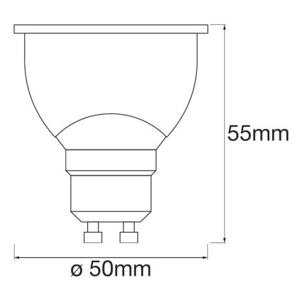 CONJUNTO 3x Lâmpada LED com regulação SMART + GU10/5W/230V 2700K Wi-Fi - Ledvance