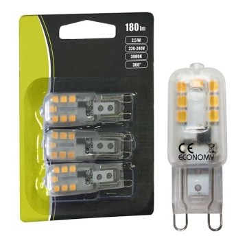 CONJUNTO 3x Lâmpada LED G9/2,5W/230V 3000K
