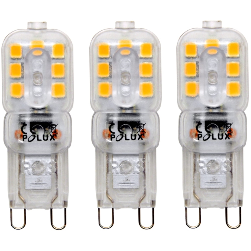 CONJUNTO 3x Lâmpada LED G9/2,5W/230V 3000K