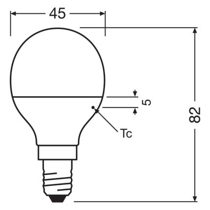 CONJUNTO 3x Lâmpada LED P45 E14/4,9W/230V 3000K - Osram