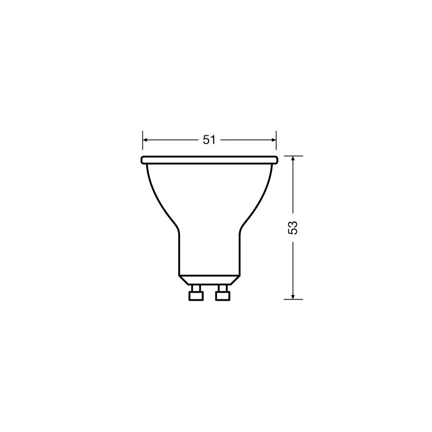 CONJUNTO 3x Lâmpada LED PAR16 GU10/2,6W/230V 2700K - Osram