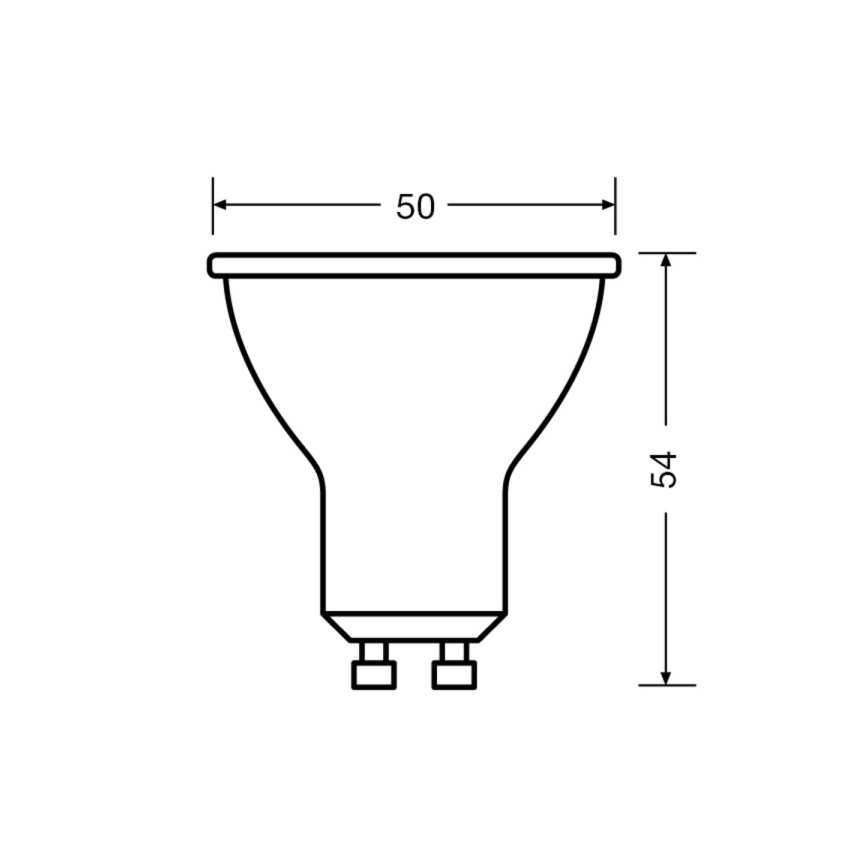 CONJUNTO 3x Lâmpada LED PAR16 GU10/4,5W/230V 6500K 36° - Osram