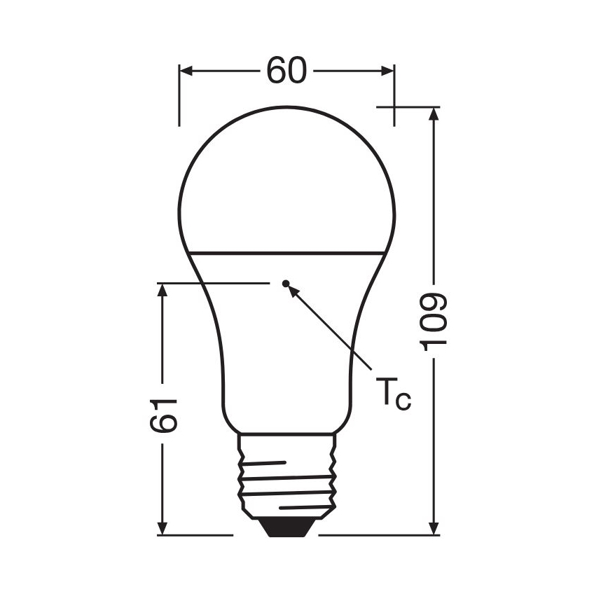 CONJUNTO 3x Lâmpadas LED A60 E27/10W/230V 2700K