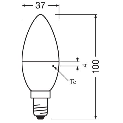 CONJUNTO 3x Lâmpadas LED B38 E14/4,9W/230V 3000K - Osram
