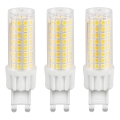 CONJUNTO 3x Lâmpadas LED ECOLINE G9/7W/230V 3000K - Brilagi