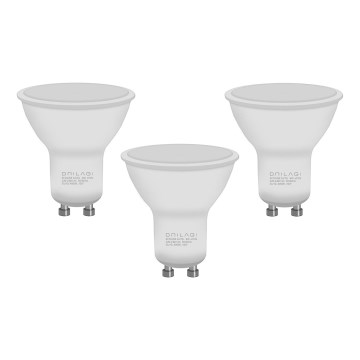 CONJUNTO 3x Lâmpadas LED ECOLINE GU10/6W/230V 4000K - Brilagi