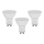 CONJUNTO 3x Lâmpadas LED ECOLINE GU10/6W/230V 4000K - Brilagi