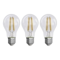 CONJUNTO 3x Lâmpadas LED FILAMENT A60 E27/3,8W/230V 2700K Classe energética A