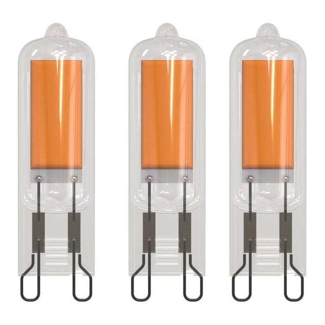 CONJUNTO 3x Lâmpadas LED G9/2W/230V 3000K - Eglo 10614