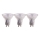 CONJUNTO 3x Lâmpadas LED GU10/4,5W/230V 4000K