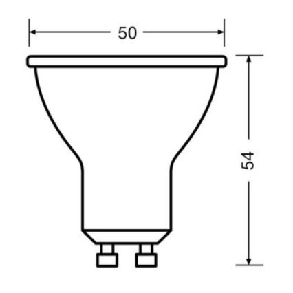CONJUNTO 3x Lâmpadas LED PAR16 GU10/6,9W/230V 4000K - Osram
