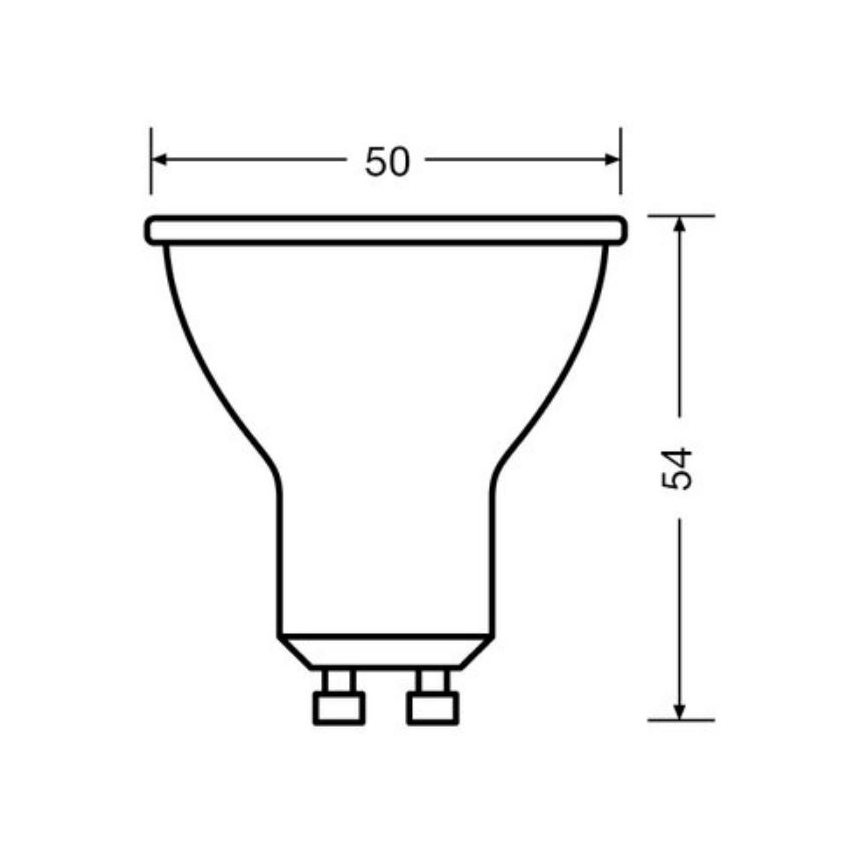 CONJUNTO 3x Lâmpadas LED PAR16 GU10/6,9W/230V 4000K - Osram