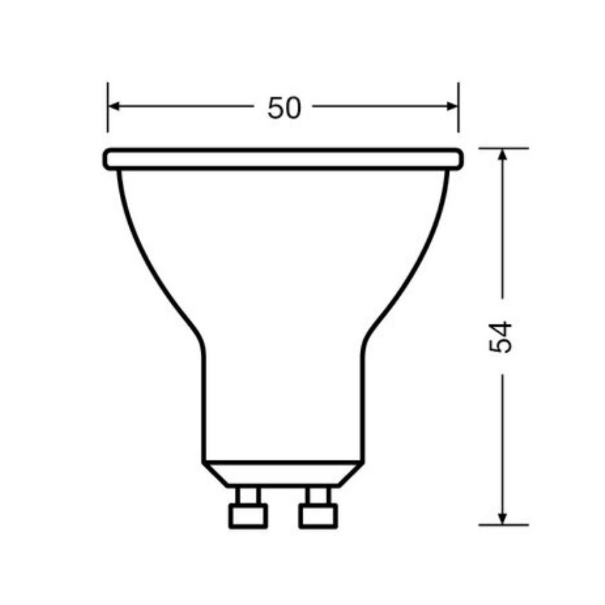 CONJUNTO 3x Lâmpadas LED PAR16 GU10/6,9W/230V 6500K - Osram