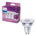 CONJUNTO 3x Lâmpadas LED Philips PAR16 GU10/3,5W/230V 4000K