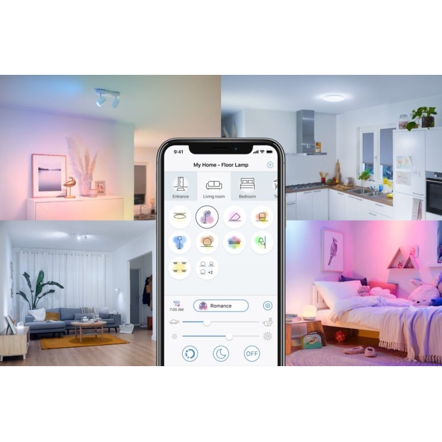 CONJUNTO 3x Lâmpadas LED RGBW com regulação PAR16 GU10/4,7W/230V 2200-6500K Wi-Fi - WiZ