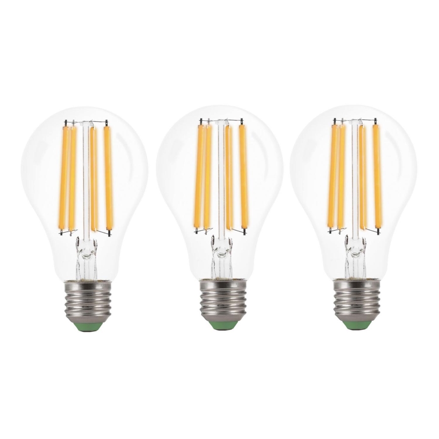 CONJUNTO 3x Lâmpadas LED VINTAGE A60 E27/9W/230V 3000K - Brilagi