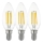 CONJUNTO 3x Lâmpadas LED VINTAGE C35 E14/4W/230V 2700K - Eglo 12811