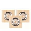 CONJUNTO 3x Luminária de embutir LED VITAR 1xGU10/5W/230V CRI 90 arenito