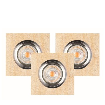 CONJUNTO 3x Luminária de embutir LED VITAR 1xGU10/5W/230V CRI 90 arenito