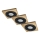 CONJUNTO 3x Luzes embutidas TOBBY 1xG9/20W/230V 11,5x11,5 cm carvalho/preto