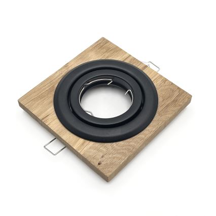 CONJUNTO 3x Luzes embutidas TOBBY 1xG9/20W/230V 11,5x11,5 cm carvalho/preto