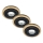 CONJUNTO 3x Luzes embutidas TOBBY 1xG9/20W/230V diâmetro 11,5 cm carvalho/preto