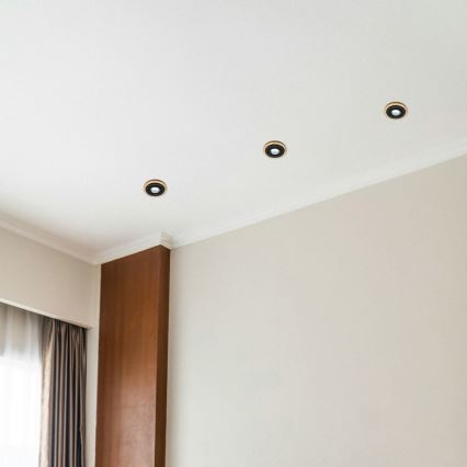 CONJUNTO 3x Luzes embutidas TOBBY 1xG9/20W/230V diâmetro 11,5 cm carvalho/preto