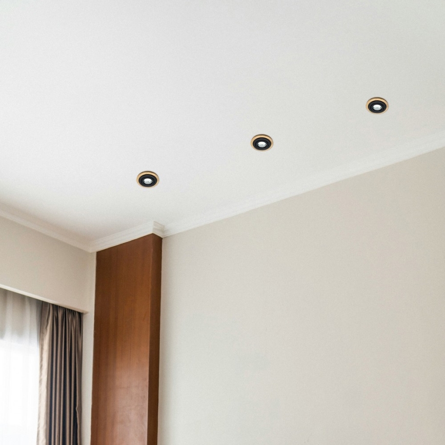CONJUNTO 3x Luzes embutidas TOBBY 1xG9/20W/230V diâmetro 11,5 cm carvalho/preto