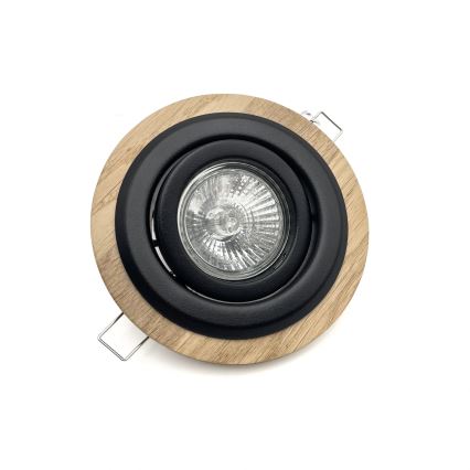 CONJUNTO 3x Luzes embutidas TOBBY 1xG9/20W/230V diâmetro 11,5 cm carvalho/preto