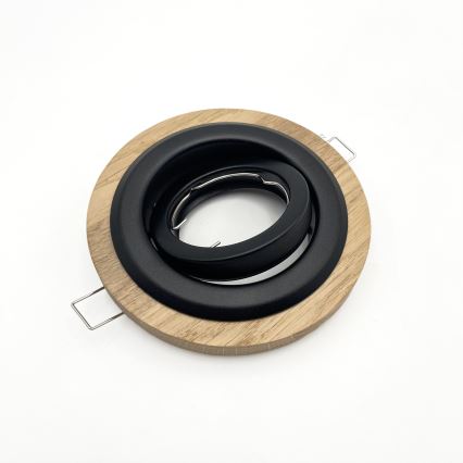 CONJUNTO 3x Luzes embutidas TOBBY 1xG9/20W/230V diâmetro 11,5 cm carvalho/preto