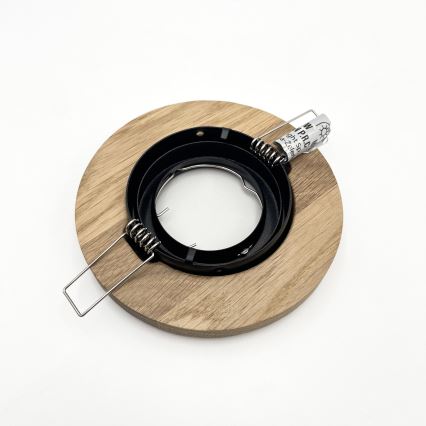 CONJUNTO 3x Luzes embutidas TOBBY 1xG9/20W/230V diâmetro 11,5 cm carvalho/preto