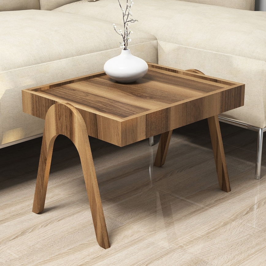 CONJUNTO 3x Mesa 41x53,6 cm ROMA castanho