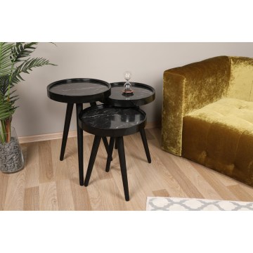 CONJUNTO 3x Mesa de apoio CALL preta