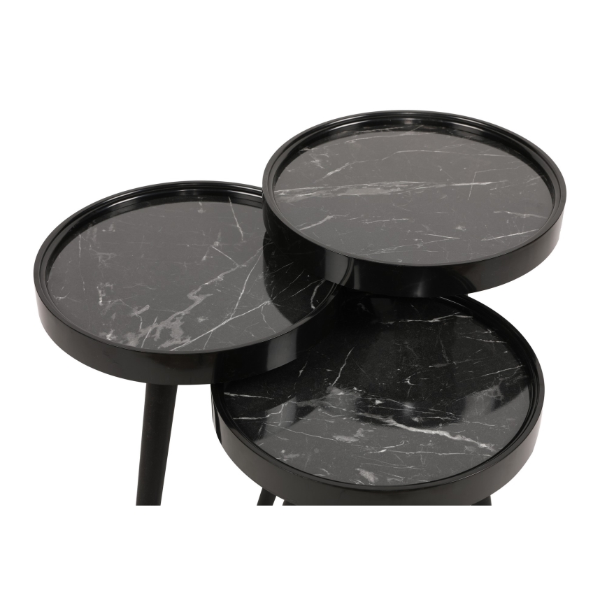 CONJUNTO 3x Mesa de apoio CALL preta