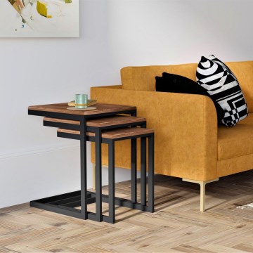CONJUNTO 3x Mesa de apoio EGE pinho