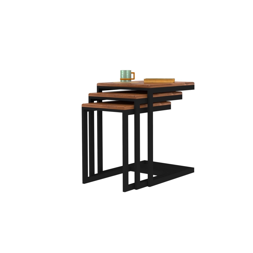 CONJUNTO 3x Mesa de apoio EGE pinho