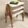 CONJUNTO 3x Mesa de apoio PARIS cremoso/castanho