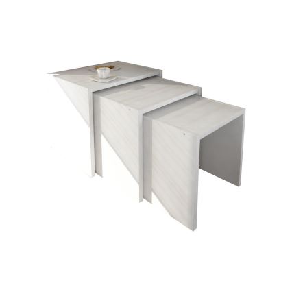 CONJUNTO 3x Mesa de apoio ZARIEL branco