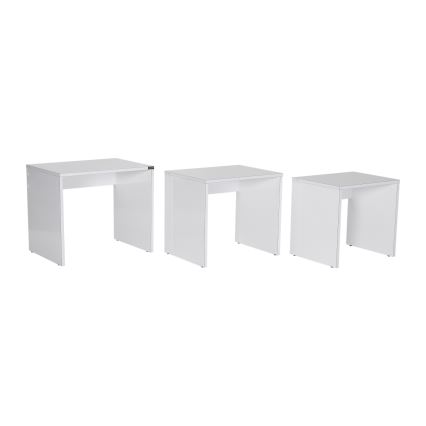 CONJUNTO 3x Mesa de centro branco